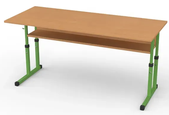 Стіл учнівський двомісний прямі кути без полиці №4-6/1200х500 МФ Вересень